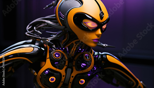 cyborg technology - beautiful and futuristic female robot