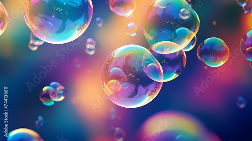 Massive soap bubbles float in the air, creating a mesmerizing dynamic scene