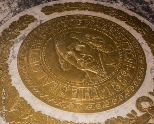 Seal of the State of Washington in Capitol Building Rotunda