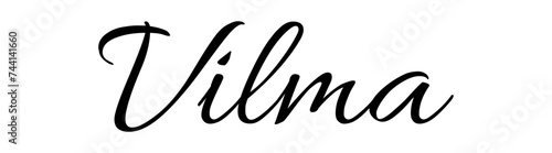 Vilma - black color - name written - ideal for websites,, presentations, greetings, banners, cards,, t-shirt, sweatshirt, prints, cricut, silhouette, sublimation