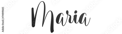 Maria - black color - name written - ideal for websites,, presentations, greetings, banners, cards,, t-shirt, sweatshirt, prints, cricut, silhouette, sublimation

 photo