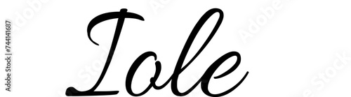 Iole - black color - name written - ideal for websites,, presentations, greetings, banners, cards,, t-shirt, sweatshirt, prints, cricut, silhouette, sublimation

