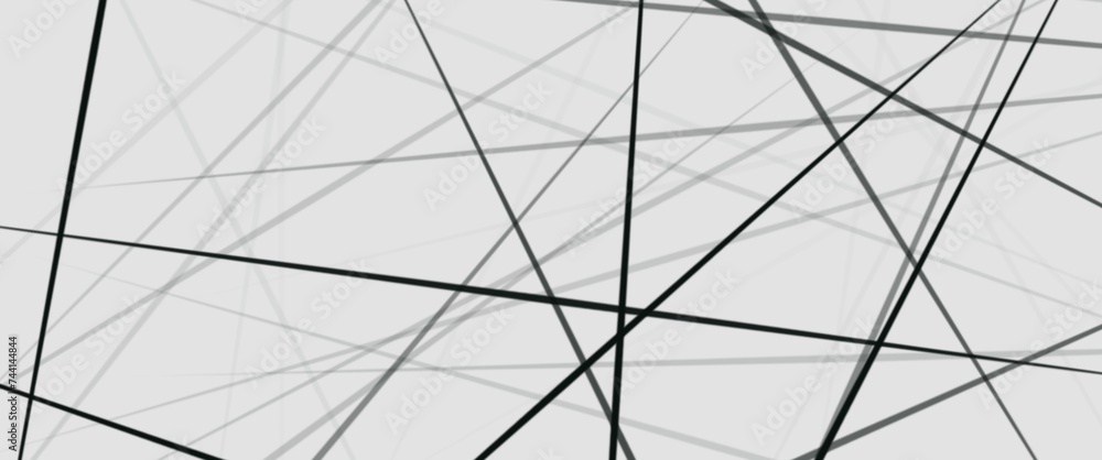 Obraz premium Black abstract stripes on white background