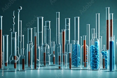Test tubes stand tall, holding secrets of molecular interactions within their slender frames.  © Imtisal
