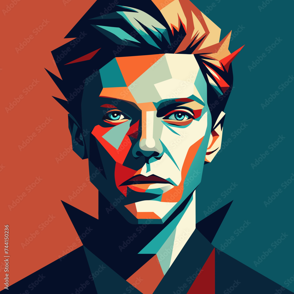 A surreal portrait featuring fragmented elements of the human form. vektor illustation A surreal portrait featuring fragmented elements of the human form. vektor illustation