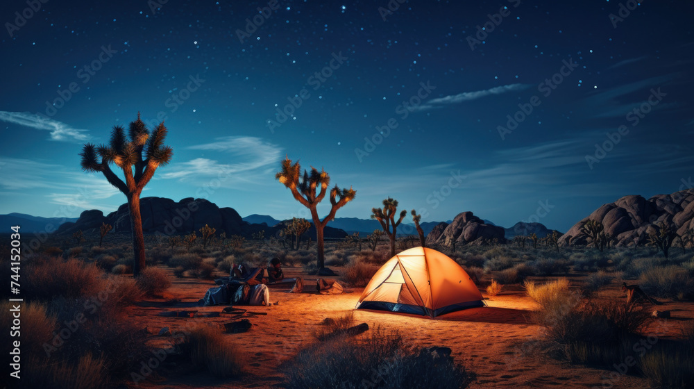 Desert night sky filled with a blanket of stars - obrazy, fototapety, plakaty 
