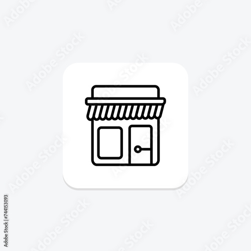 Restaurant icon, dining, eatery, cafe, bistro line icon, editable vector icon, pixel perfect, illustrator ai file