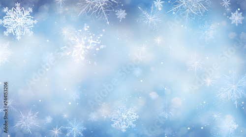 christmas background with snowflakes 3d , Beautiful christmas background with snowflakes in white colors 