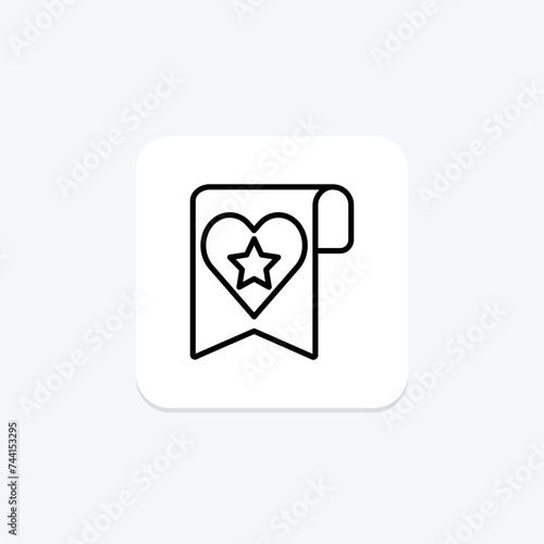 Favorites icon, favorites list, favorite items, favorite dishes, favorite restaurants line icon, editable vector icon, pixel perfect, illustrator ai file