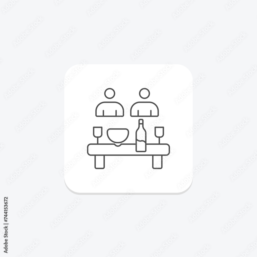Family Meals icon, tent, cultural, ramadan decoration, ramadan tent festive decoration thinline icon, editable vector icon, pixel perfect, illustrator ai file Family Meals icon, tent, cultural, ramadan decoration, ramadan tent festive decoration thinline icon, editable vector icon, pixel perfect, illustrator ai file
