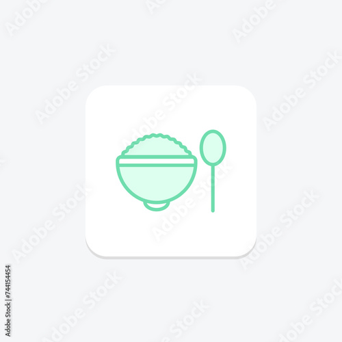 Lunch icon, lunchtime, midday meal, lunch options, lunch menu duotone line icon, editable vector icon, pixel perfect, illustrator ai file