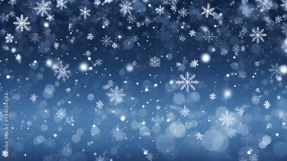 blue christmas background ,
Winter christmas background with snowflakes and fir tree
