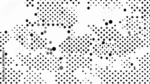 Abstract grunge grid polka dot halftone background pattern. Spotted black and white line illustration. Textures