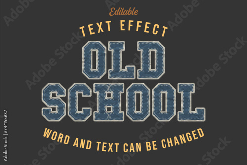 Old school editable vector text effect