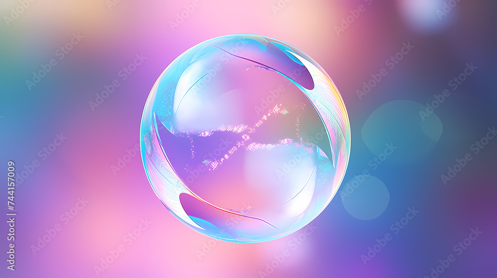 Vibrant bubbles float gracefully in the air, creating a playful and lively scene Vibrant bubbles float gracefully in the air, creating a playful and lively scene