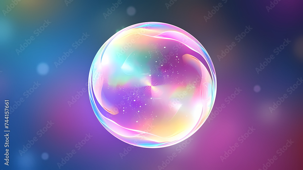 Vibrant bubbles float gracefully in the air, creating a playful and lively scene Vibrant bubbles float gracefully in the air, creating a playful and lively scene
