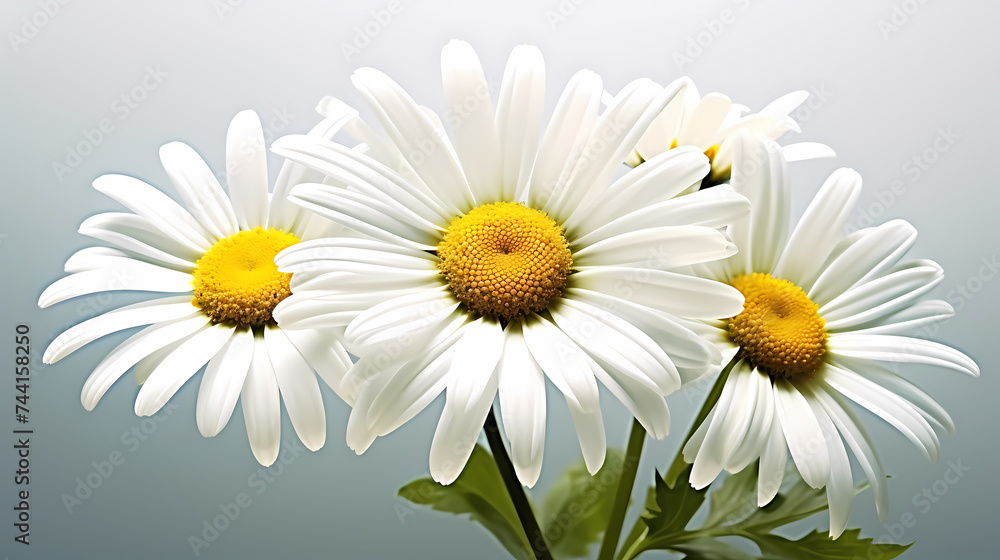 Fototapeta premium White daisy flower with soft focus and bokeh background