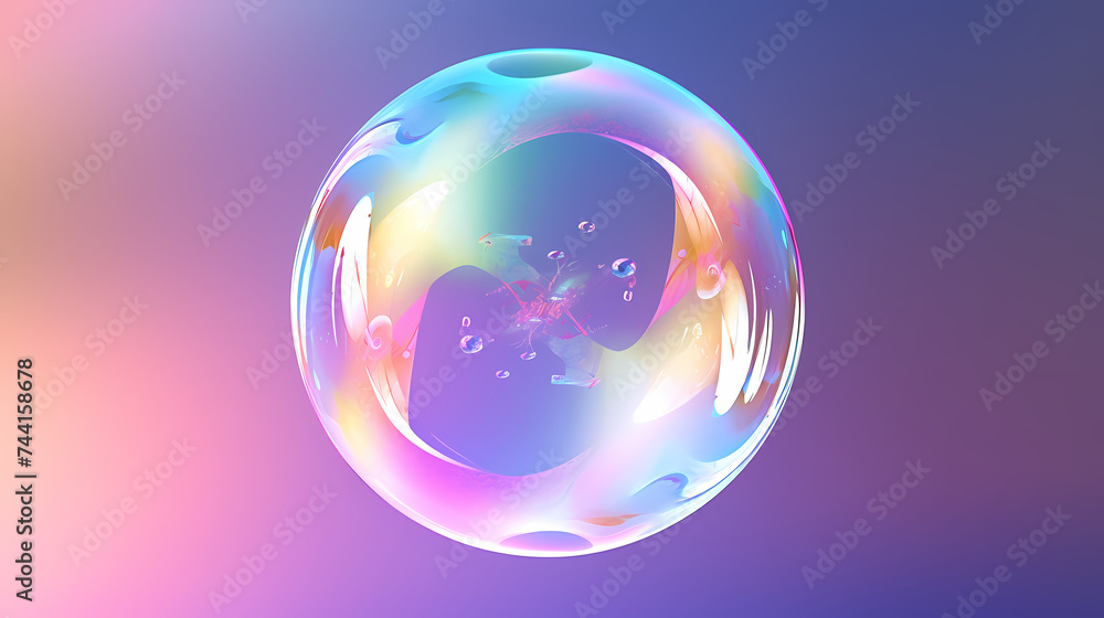 Vibrant bubbles float gracefully in the air, creating a playful and lively scene Vibrant bubbles float gracefully in the air, creating a playful and lively scene