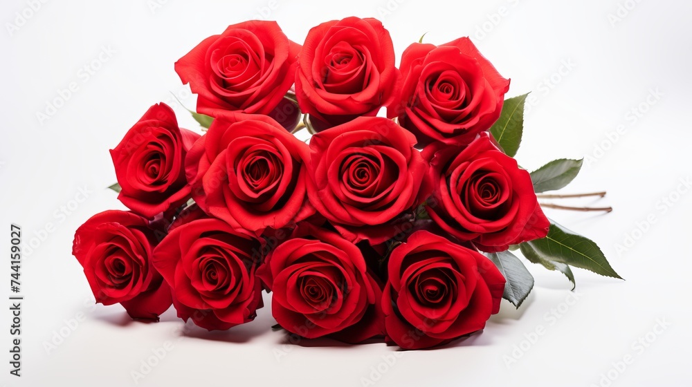 Big bunch bouquet of red roses isolated on the white background Big bunch bouquet of red roses isolated on the white background