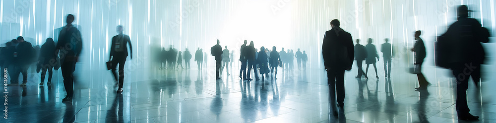 Corporate Crowd in Motion: Abstract Business Event