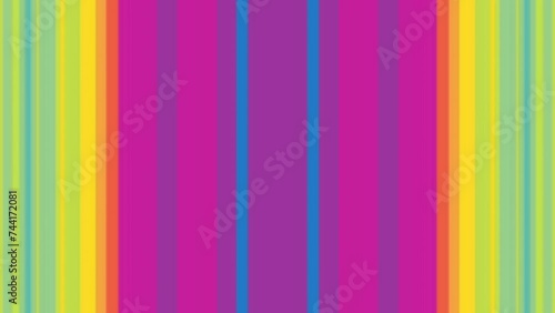 Bright colorful background with abstract pattern from vertical moving and iridescent stripes