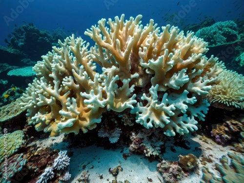 Coral bleaching linked to elevated sea temps: Loss of symbiotic zooxanthellae threatens Pacific reef. Pacific reef's vulnerability to rising sea temps