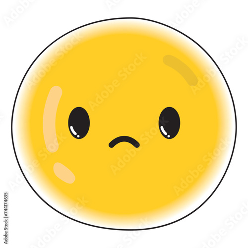 Cute sad emoji icon Vector