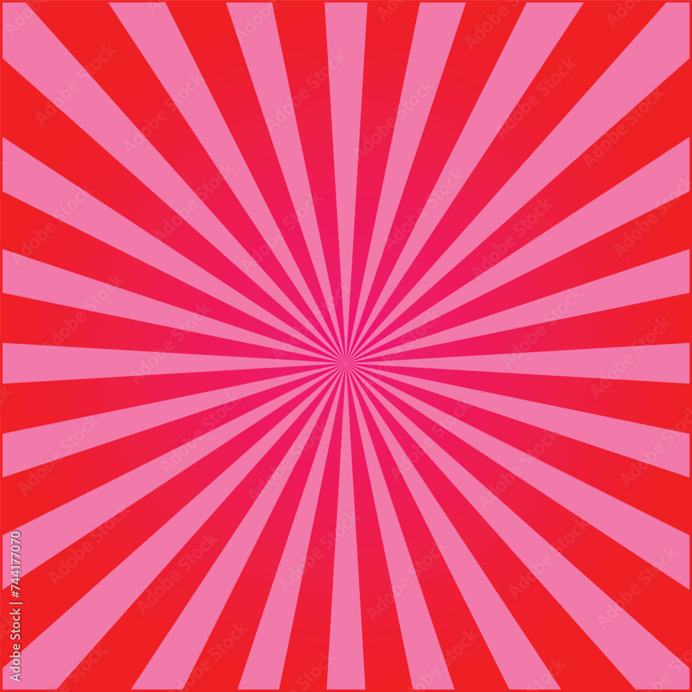 Sun rays vector. Abstract 3d pink sun rays background. Vector illustration. Eps file 573.