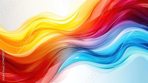 colorful Chrome Waves Background