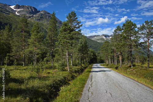 Hiking track in Innerdalen valley, Norway, Europe 