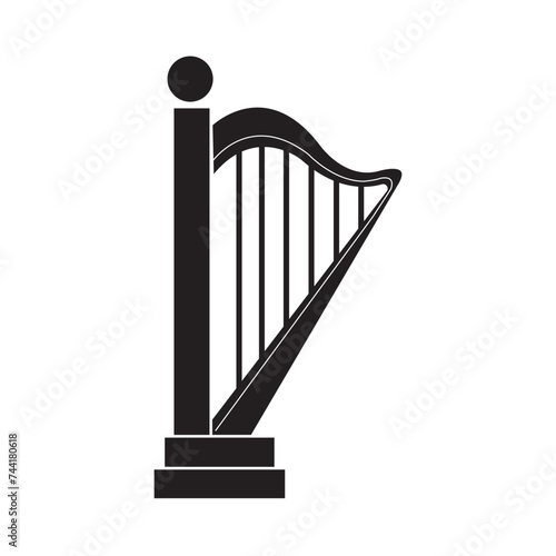 lyre icon vector illustration design template