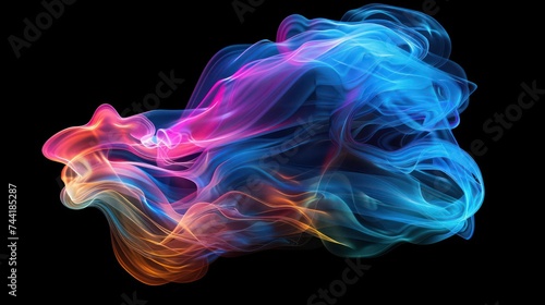 Flowing background with multicolored energy waves.