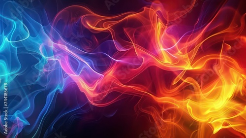 Multicolored Energy wave Flow Background