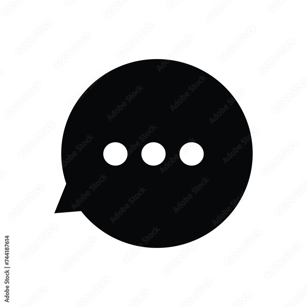Fototapeta premium Chat icon. Speech bubble icon. Vector illustration. Flat design style. resources graphic element design. Vector illustration with a technology theme and application UI.