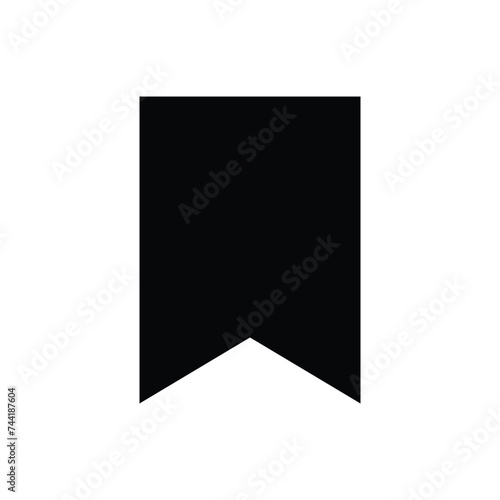 Bookmark icon. Black symbol on white background. Flat style. resources graphic element design. Vector illustration with a technology theme and application UI.