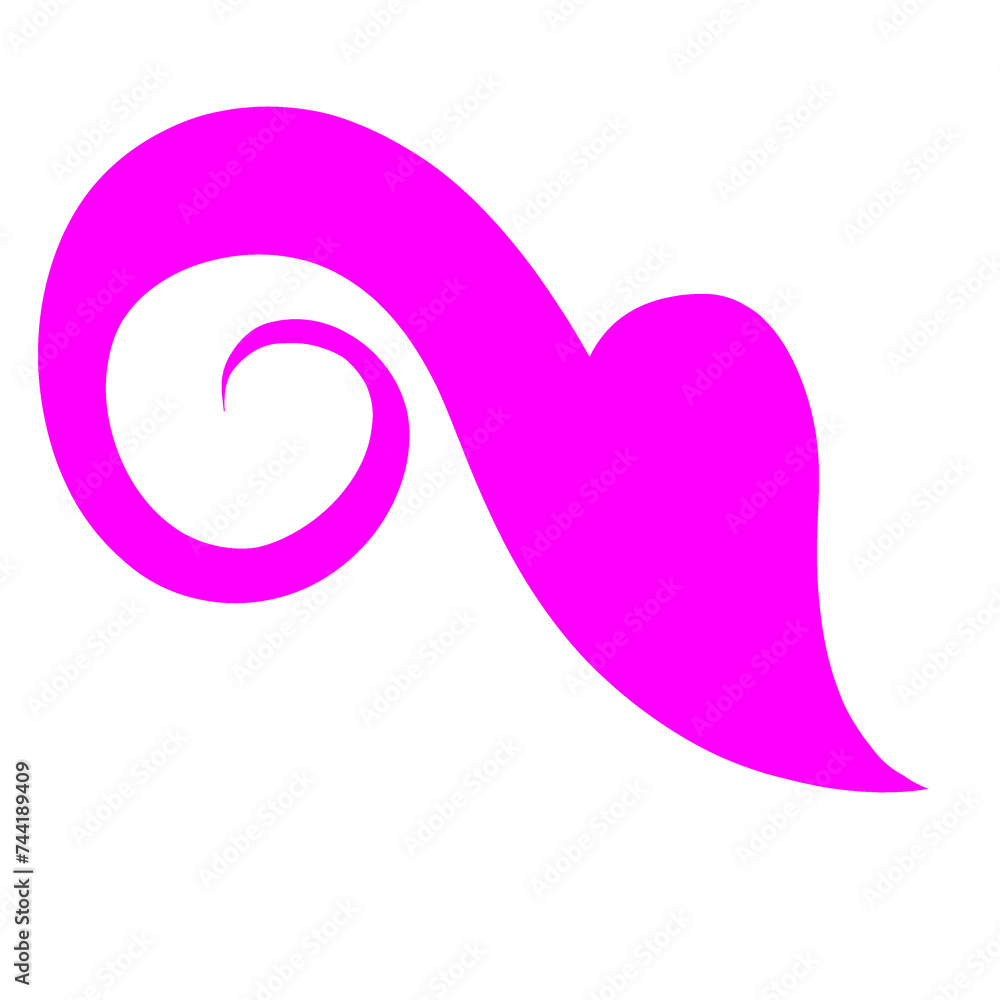 Pink Squiggle Line Curved Divider Pink Squiggle Line Curved Divider