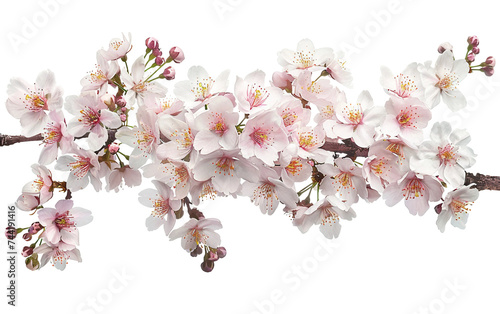Artistic Depiction of Exquisite Blossom Isolated on Transparent Background.