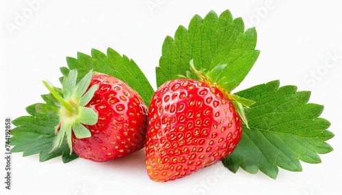 strawberry isolated strawberries with leaf isolate whole strawberry on white strawberries isolate top view strawberries set full depth of field