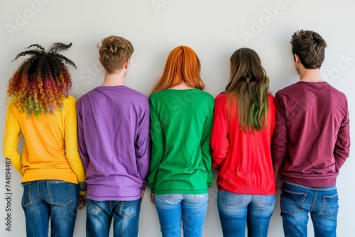 LGBTQ Pride junior. Rainbow student colorful thulian pink diversity Flag. Gradient motley colored ephemeral LGBT rights parade festival freedom of movement diverse gender illustration