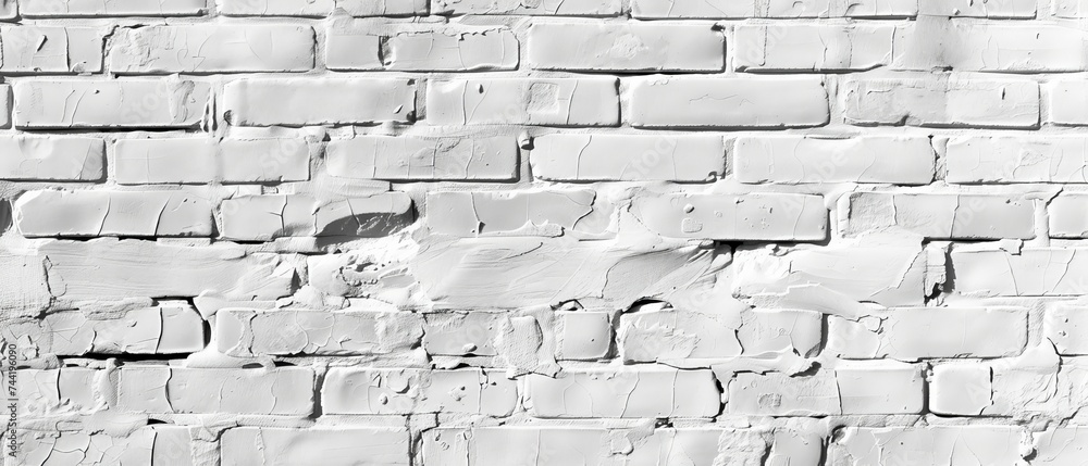 Fototapeta premium White brick wall texture background