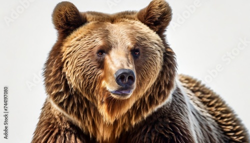 brown bear isolated on white background generated illustration