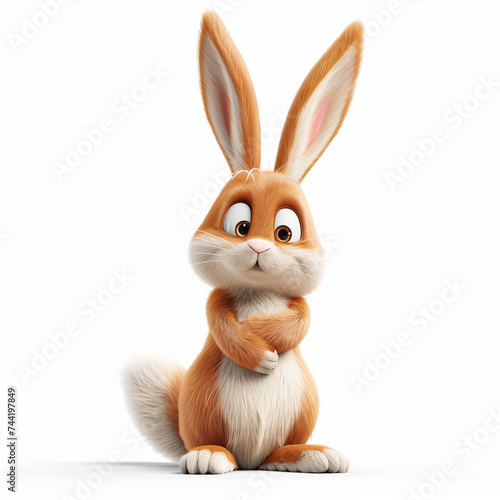 easter bunny at a white background © kgroenendal