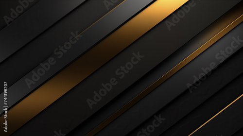 Black and gold stripes background