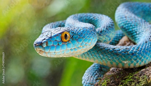 viper snake blue snake trimeresurus insularis snake