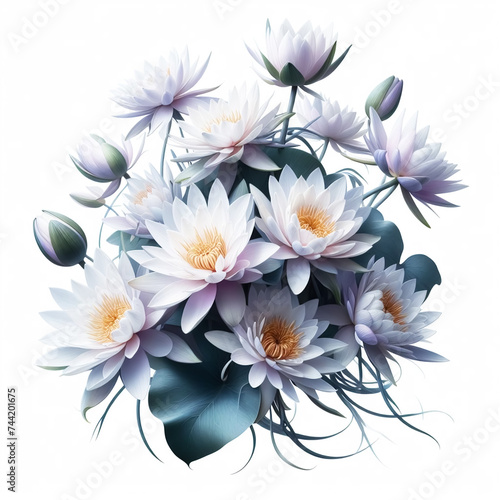 Bouquet of flowers illustration. Flowers in spring. AI generated