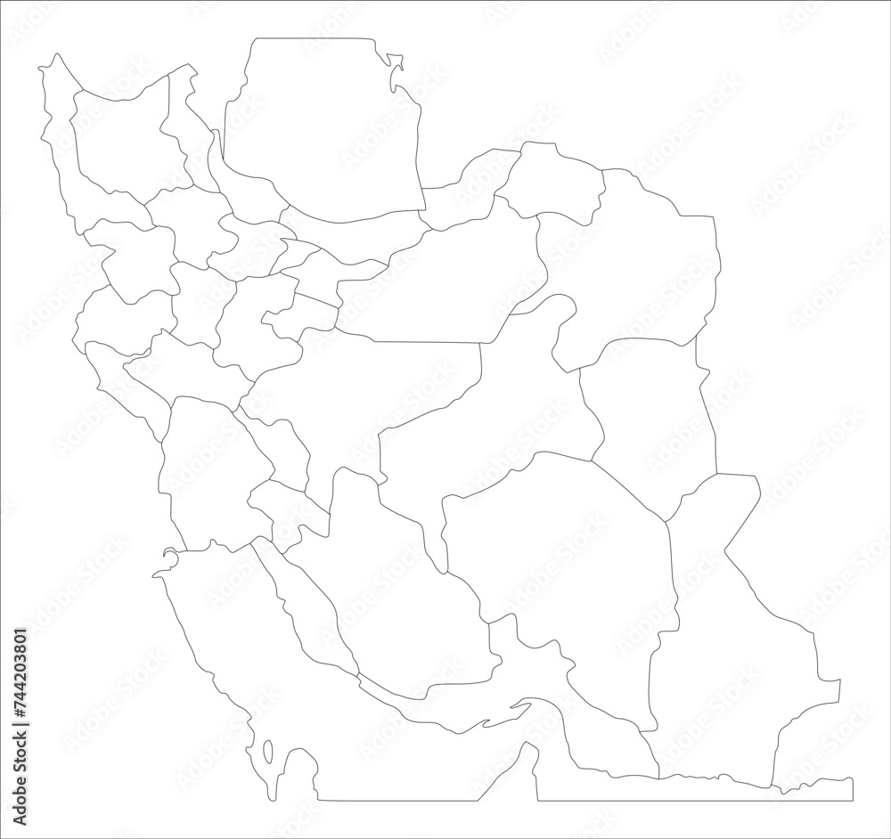 Iran's map for cut and engraving EPS