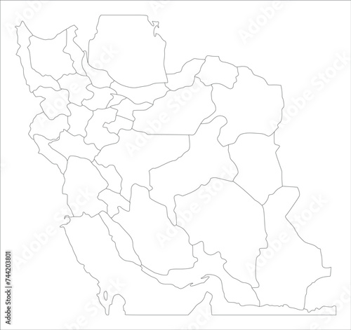 Iran s map for cut and engraving EPS