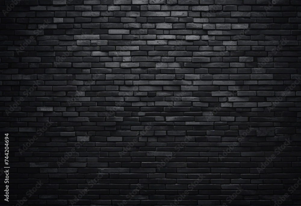 Dark black brick wall dark surface for product presentation