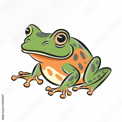 Enter the enchanting world of our fantastic frog illustration, a vibrant depiction of nature's amphibious wonder. Let its charm leap into your imagination.