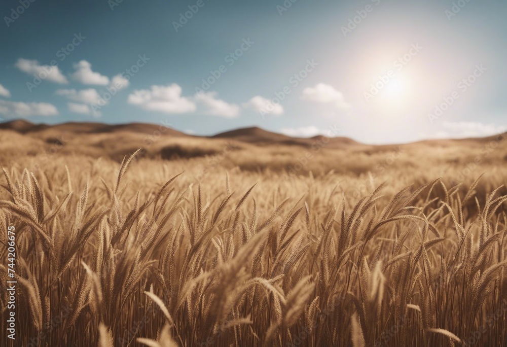 Savanna dried grass field Stream Wind Blowing through Tall Grass 